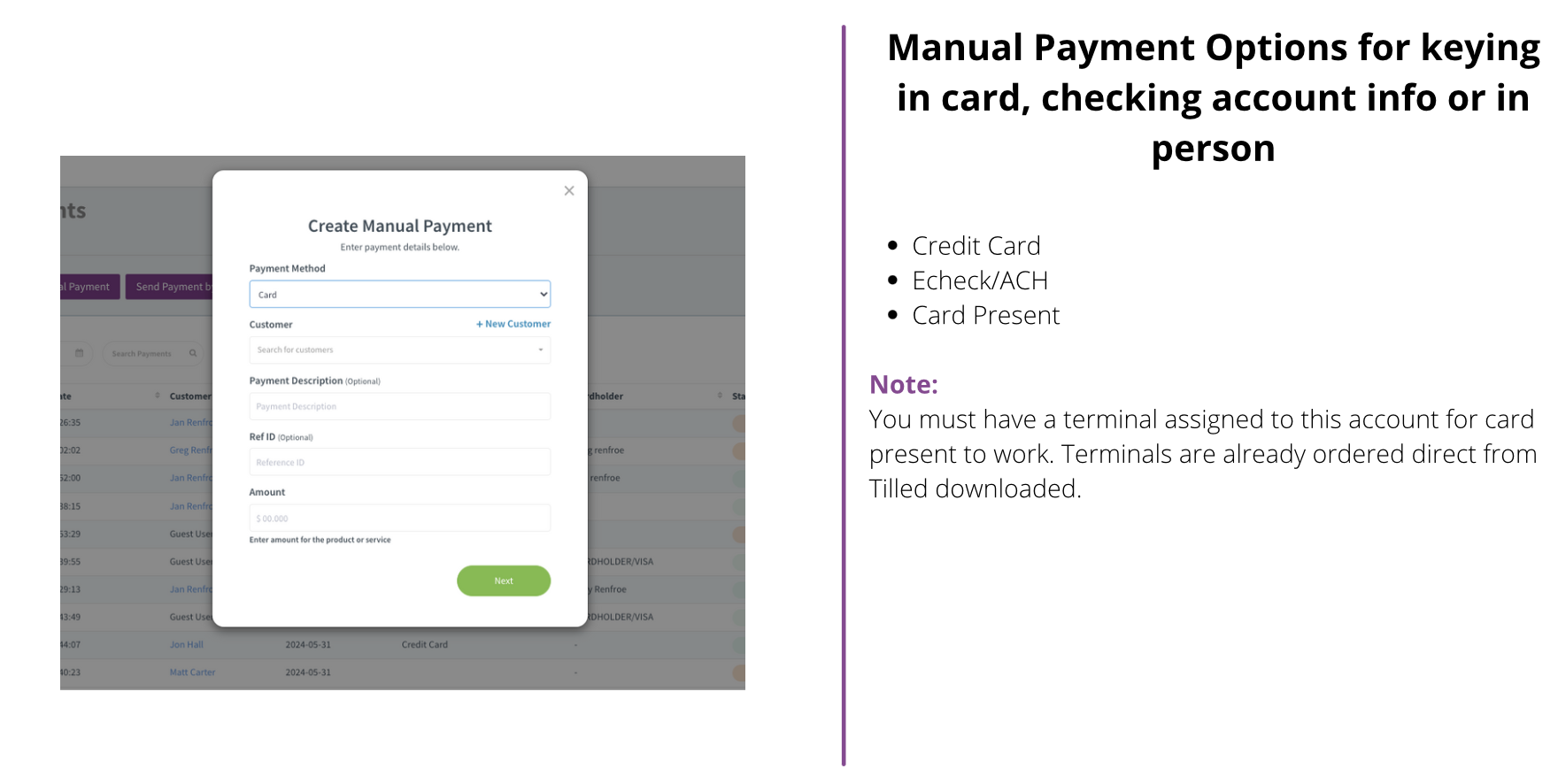 Create Manual Payment Link